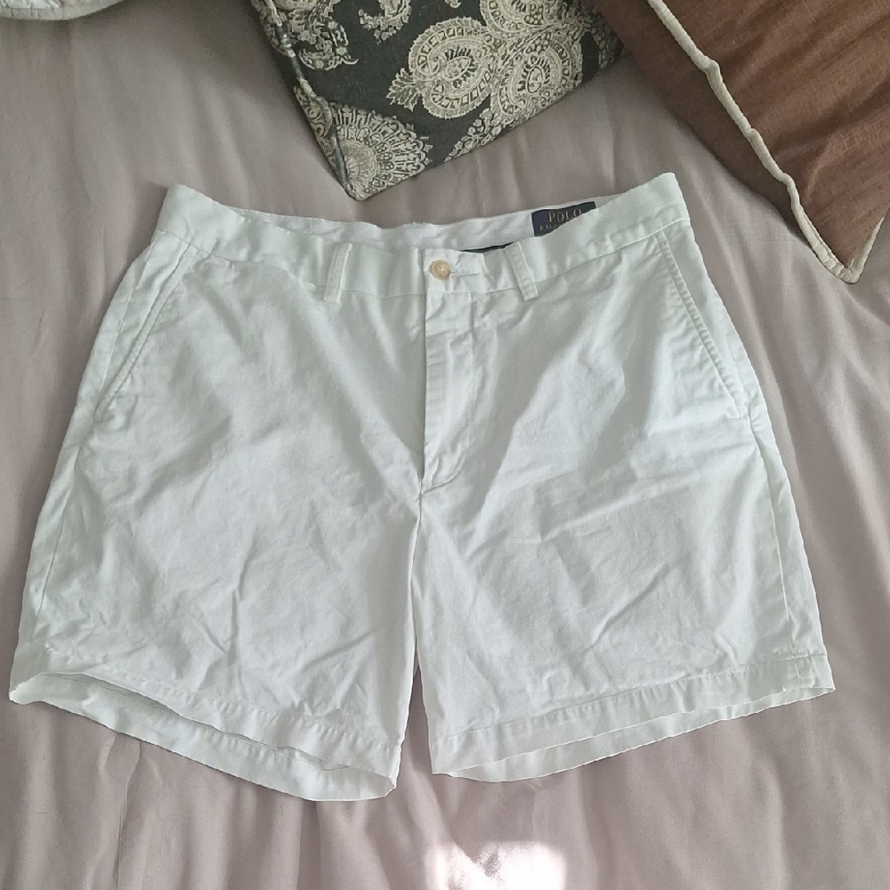 Men's POLO RALPH LAURENR White Shorts